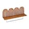 Hello Honey® Natural Rattan Wicker Wall Shelf with Scalloped Edge & Metal Rod